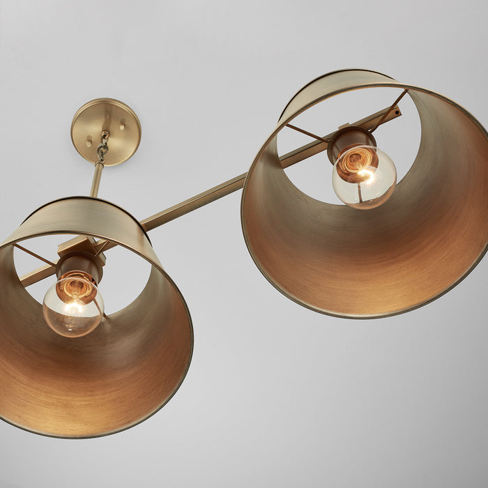 Capital Lighting 837831AD Three Light Island Pendant, Aged Brass