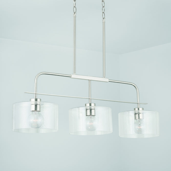 Capital Lighting 838435BN Three Light Island Pendant, Brushed Nickel