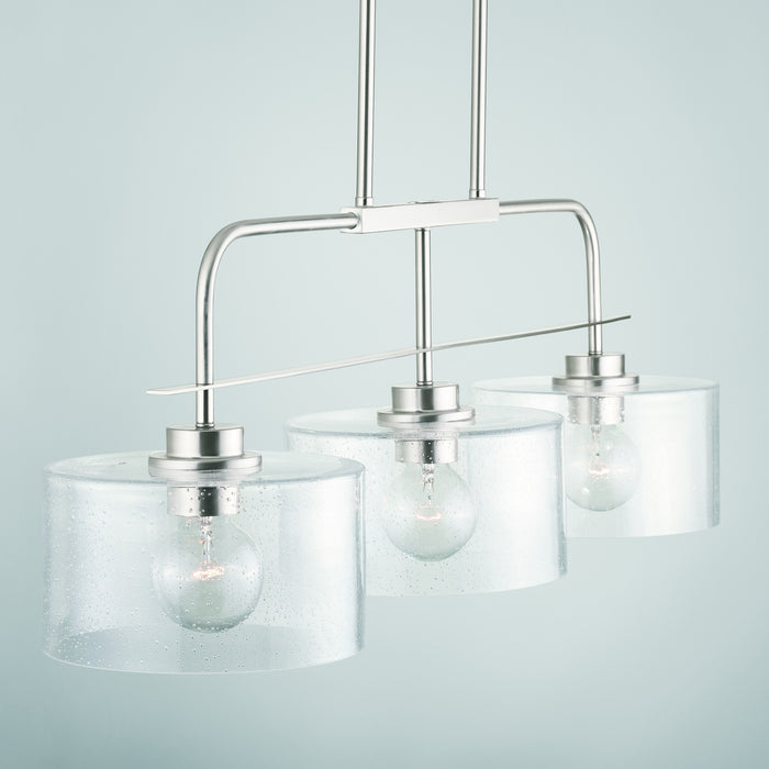 Capital Lighting 838435BN Three Light Island Pendant, Brushed Nickel