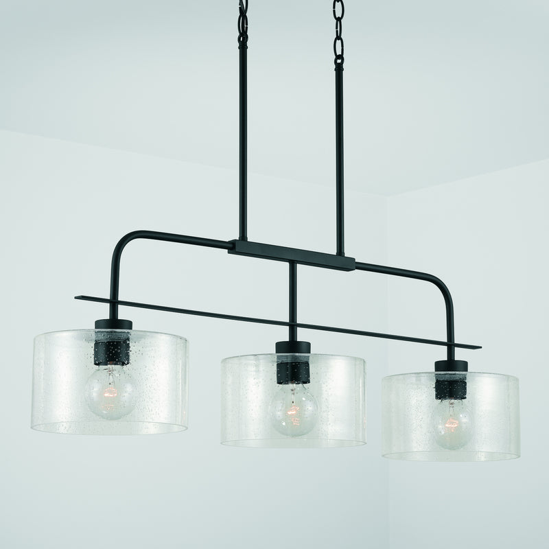 Capital Lighting 838435MB Three Light Island Pendant, Matte Black