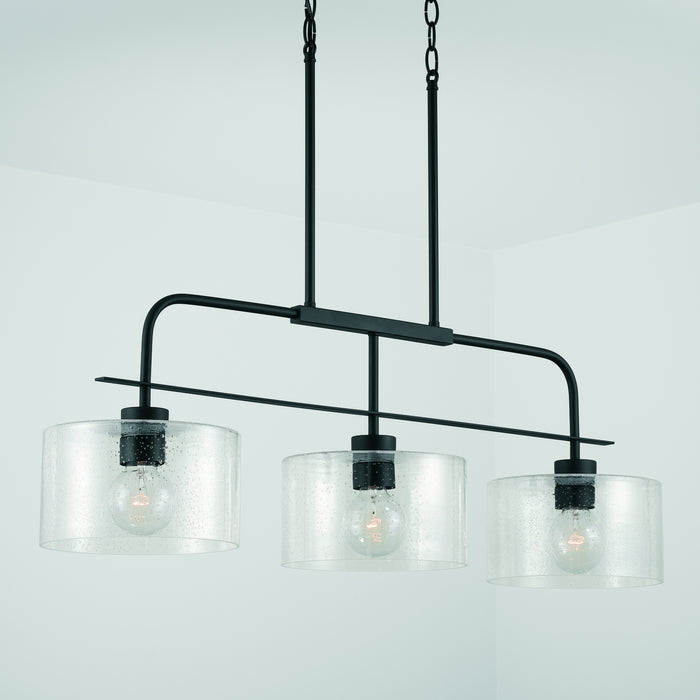Capital Lighting 838435MB Three Light Island Pendant, Matte Black