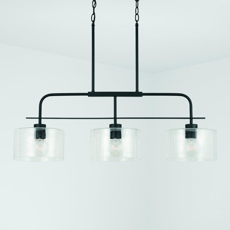Capital Lighting 838435MB Three Light Island Pendant, Matte Black
