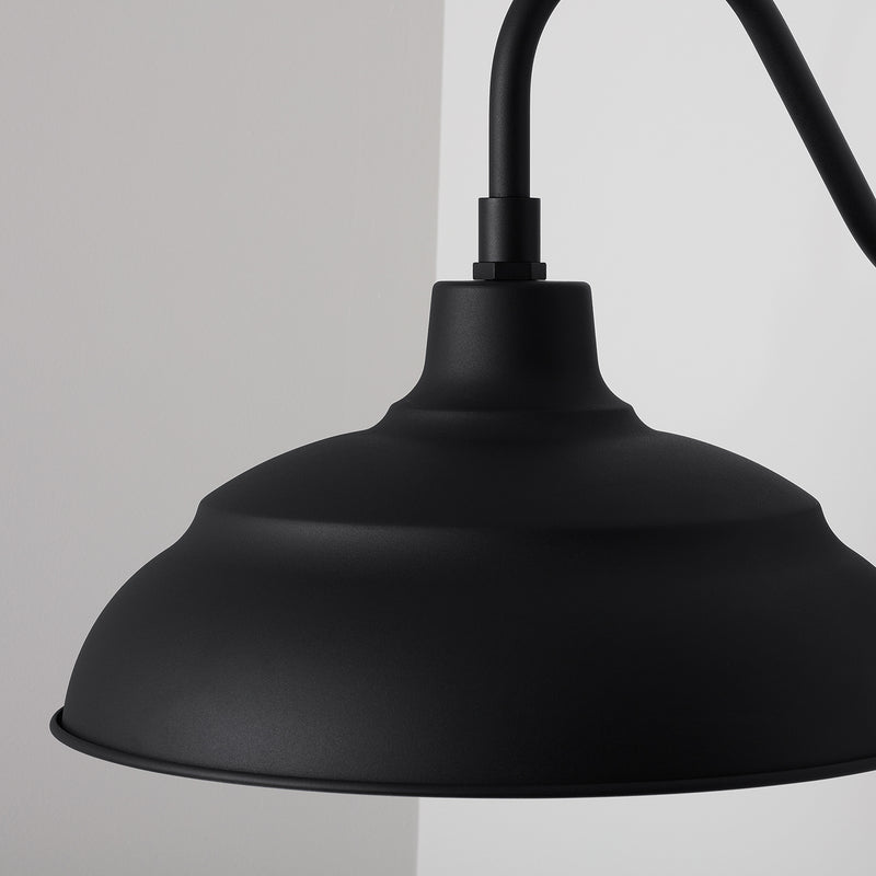 Capital Lighting 936312BK One Light Outdoor Hanging Lantern, Black