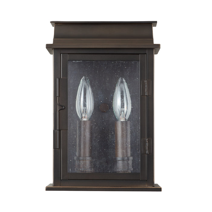 Capital Lighting 936821OZ Two Light Outdoor Wall Lantern, Oiled Bronze