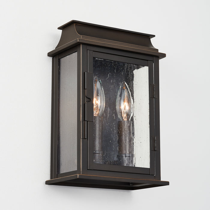 Capital Lighting 936821OZ Two Light Outdoor Wall Lantern, Oiled Bronze
