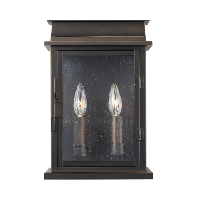 Capital Lighting 936822OZ Two Light Outdoor Wall Lantern, Oiled Bronze
