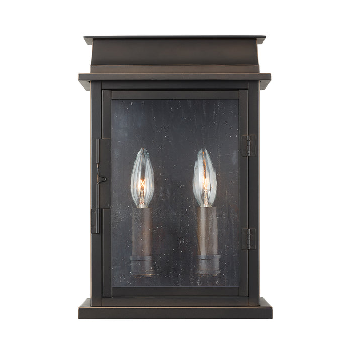 Capital Lighting 936822OZ Two Light Outdoor Wall Lantern, Oiled Bronze
