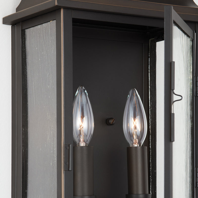 Capital Lighting 936822OZ Two Light Outdoor Wall Lantern, Oiled Bronze