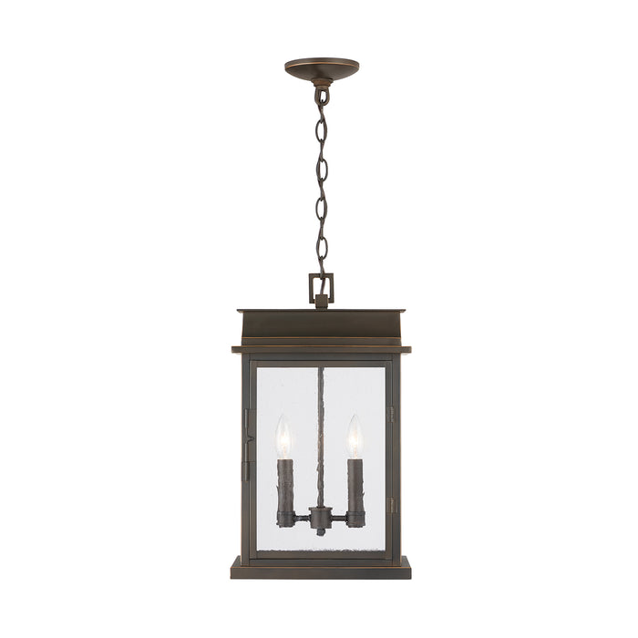 Capital Lighting 936823OZ Two Light Outdoor Hanging Lantern, Oiled Bronze