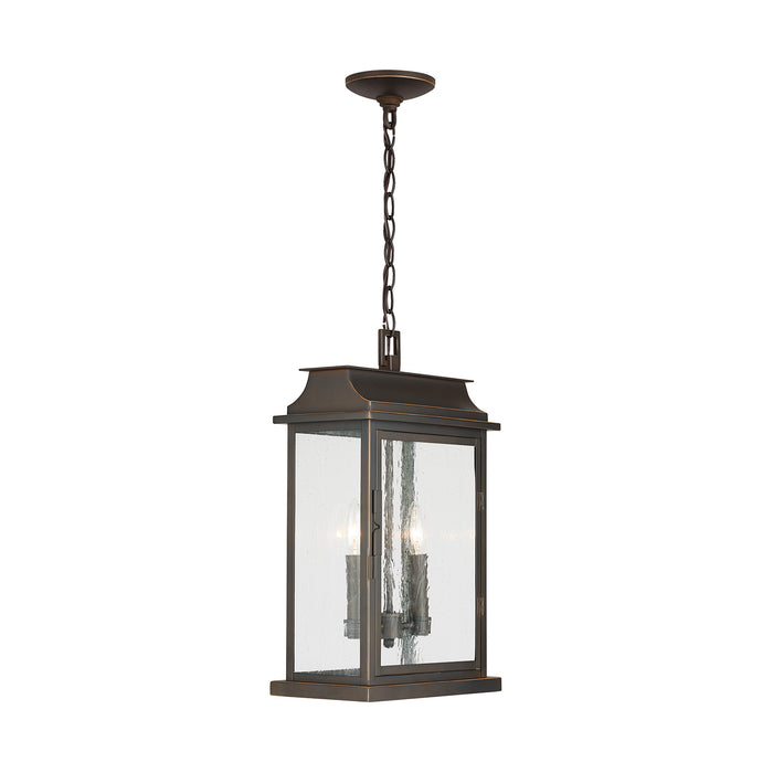 Capital Lighting 936823OZ Two Light Outdoor Hanging Lantern, Oiled Bronze