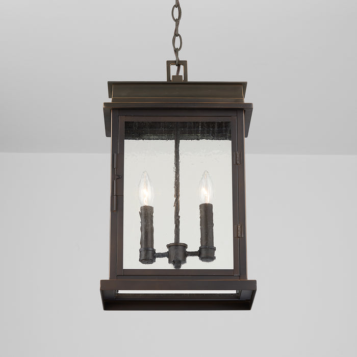 Capital Lighting 936823OZ Two Light Outdoor Hanging Lantern, Oiled Bronze