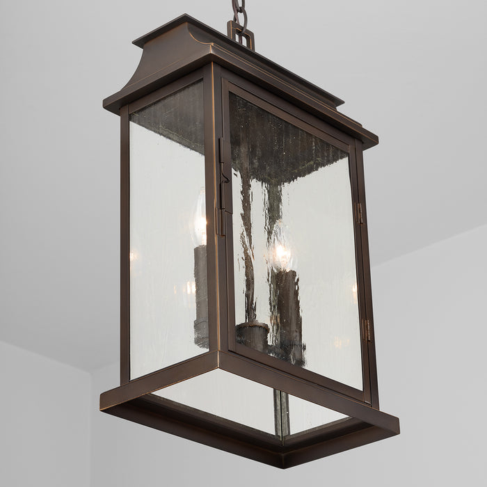 Capital Lighting 936823OZ Two Light Outdoor Hanging Lantern, Oiled Bronze