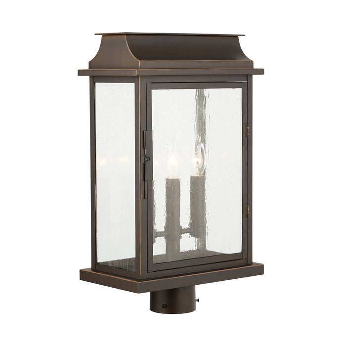Capital Lighting 936832OZ Three Light Outdoor Post Lantern, Oiled Bronze