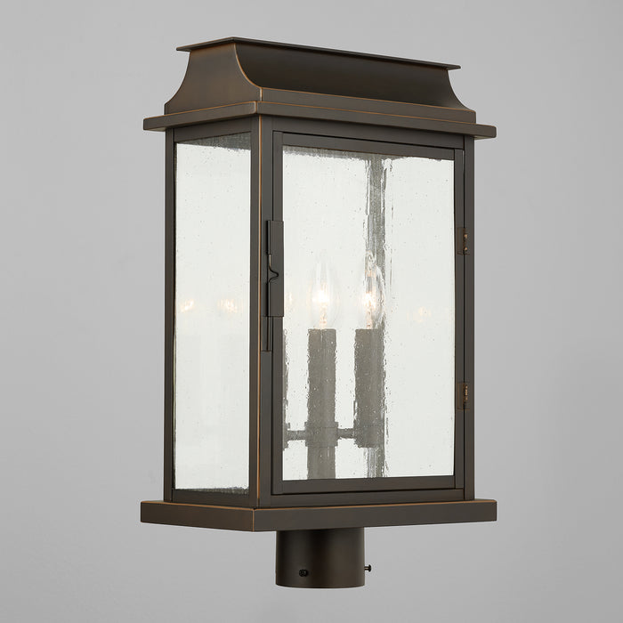 Capital Lighting 936832OZ Three Light Outdoor Post Lantern, Oiled Bronze