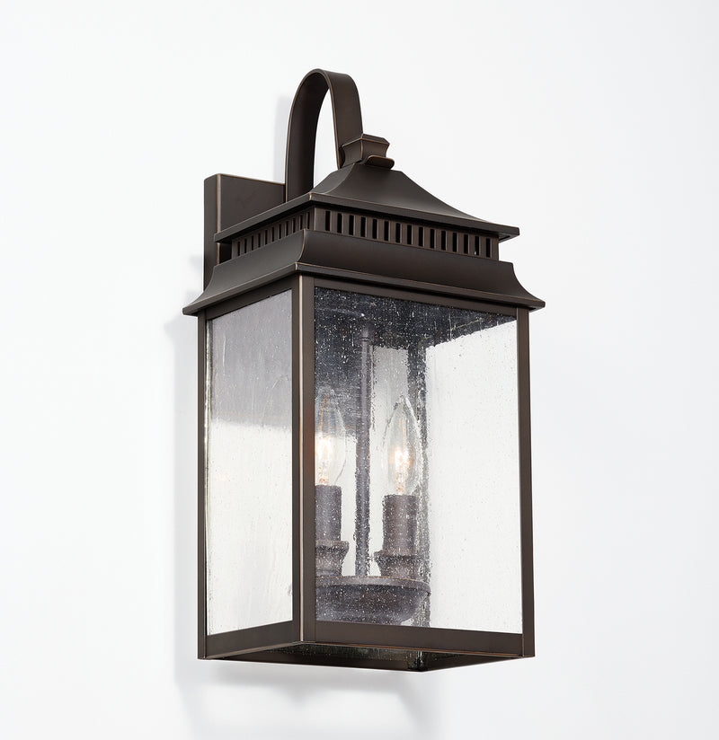 Capital Lighting 936921OZ Two Light Outdoor Wall Lantern, Oiled Bronze