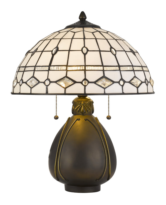 Cal Lighting BO-2942TB Two Light Table Lamp, Dark Bronze