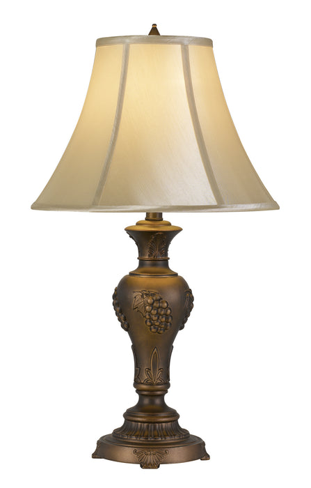 Cal Lighting BO-2952TB One Light Table Lamp, Antique Brass