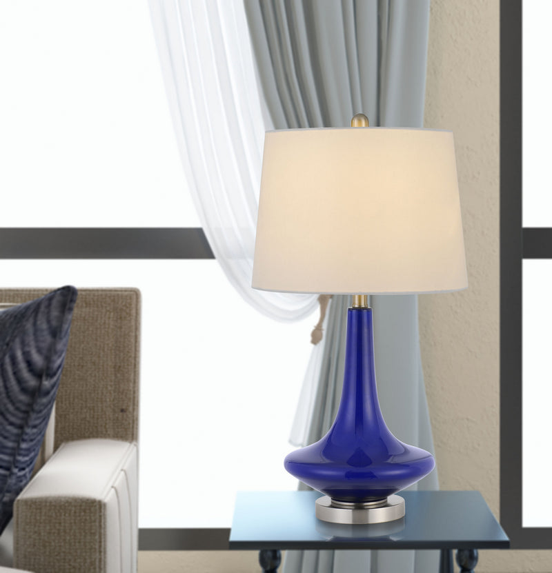 Cal Lighting BO-2960TB-2 Two Light Table Lamp, Royal Blue