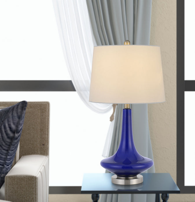 Cal Lighting BO-2960TB-2 Two Light Table Lamp, Royal Blue