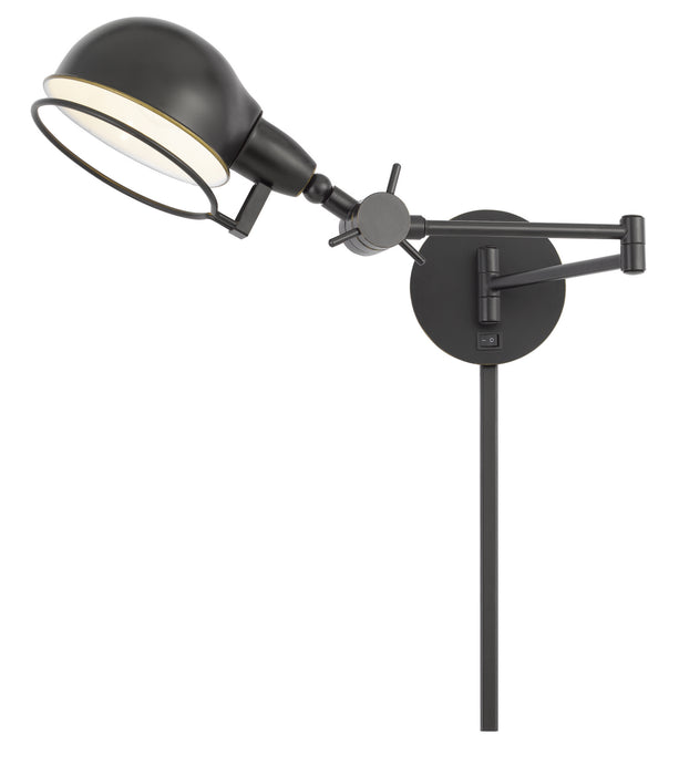 Cal Lighting WL-2924-DB One Light Swing Arm Wall Lamp, Dark Bronze
