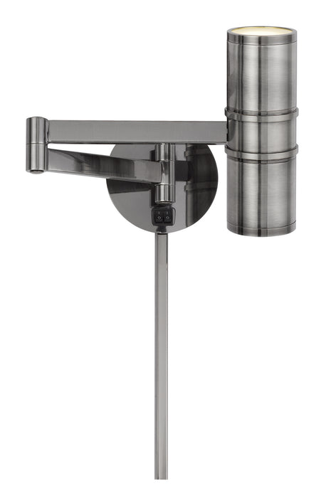 Cal Lighting WL-2925-GM LED Swing Arm Wall Lamp, Gun Metal