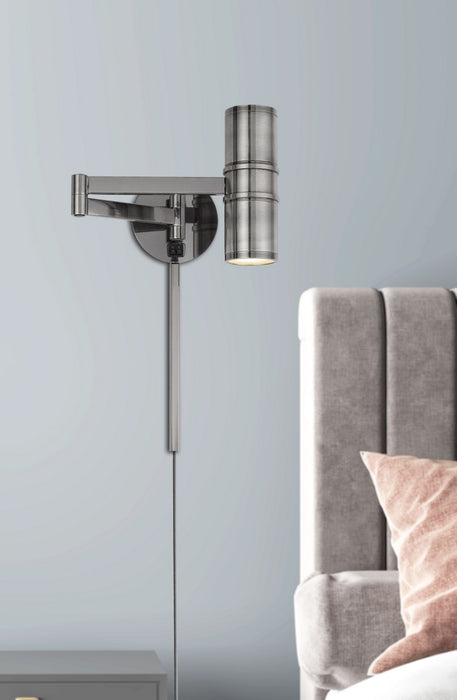 Cal Lighting WL-2925-GM LED Swing Arm Wall Lamp, Gun Metal