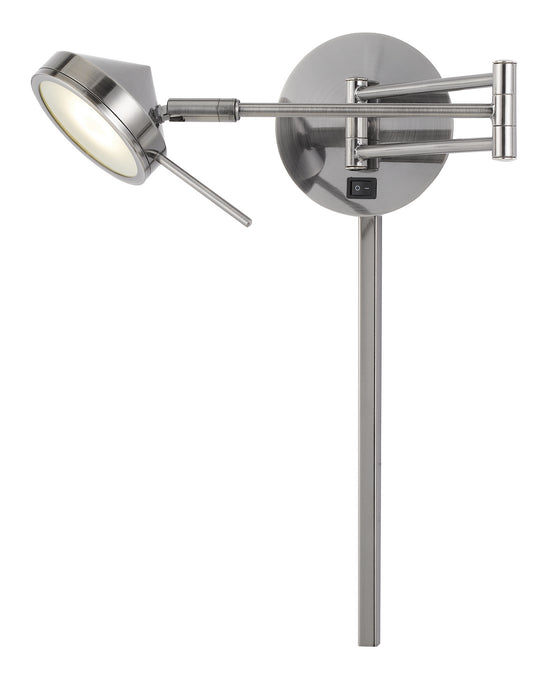 Cal Lighting WL-2926-GM LED Swing Arm Wall Lamp, Gun Metal
