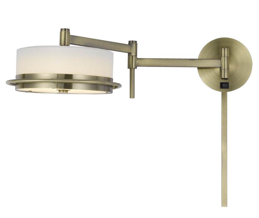 Cal Lighting WL-2929-AB LED Swing Arm Wall Lamp, Antique Brass