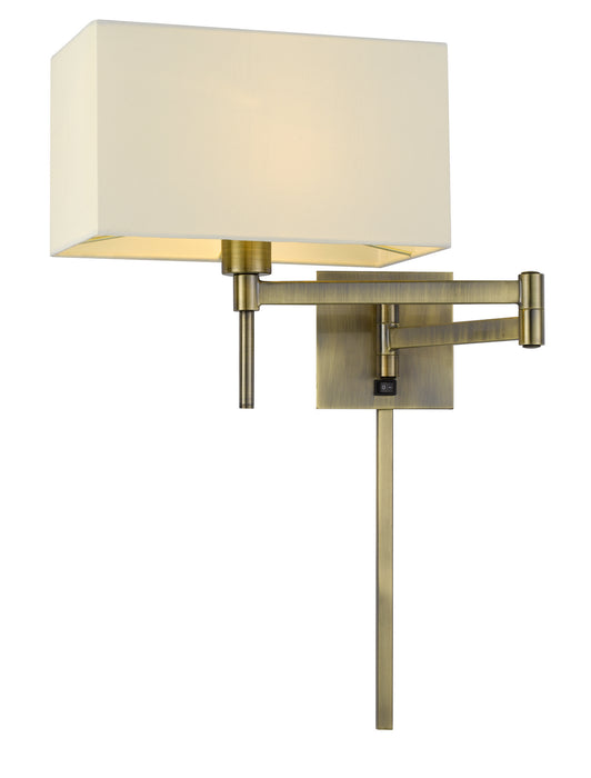 Cal Lighting WL-2930-AB One Light Swing Arm Wall Lamp, Antique Brass