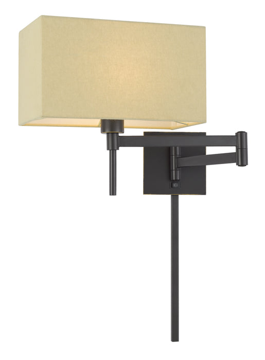 Cal Lighting WL-2930-DB One Light Swing Arm Wall Lamp, Dark Bronze