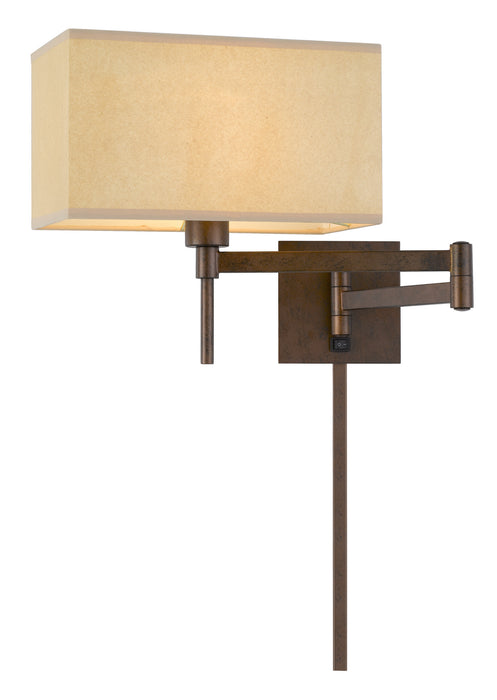 Cal Lighting WL-2930-RU One Light Swing Arm Wall Lamp, Rust