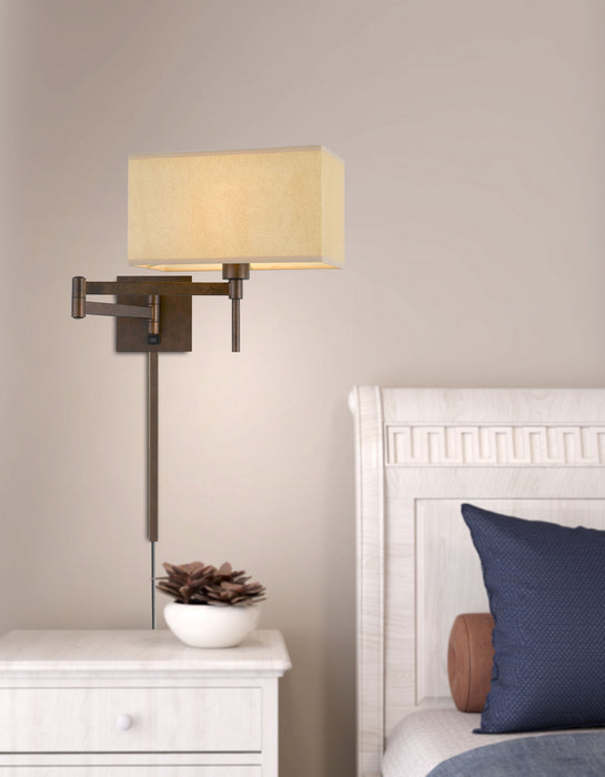 Cal Lighting WL-2930-RU One Light Swing Arm Wall Lamp, Rust