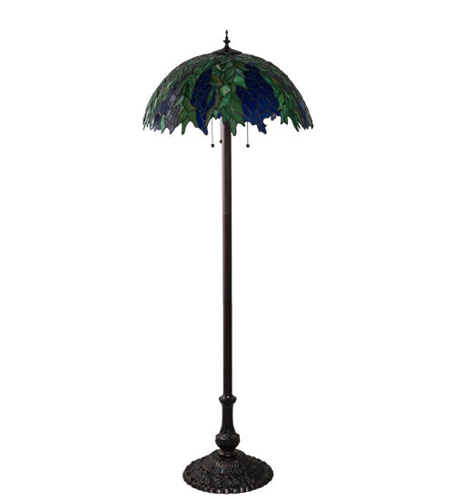 Meyda Tiffany 122833 Three Light Floor Lamp, Mahogany Bronze