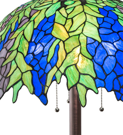 Meyda Tiffany 122833 Three Light Floor Lamp, Mahogany Bronze