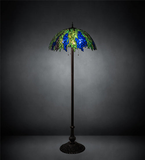 Meyda Tiffany 122833 Three Light Floor Lamp, Mahogany Bronze