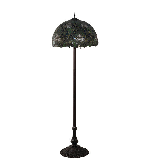 Meyda Tiffany 24496 Three Light Floor Lamp, Mahogany Bronze