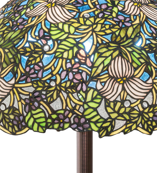 Meyda Tiffany 24496 Three Light Floor Lamp, Mahogany Bronze