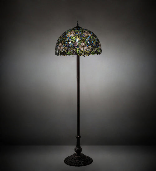 Meyda Tiffany 24496 Three Light Floor Lamp, Mahogany Bronze