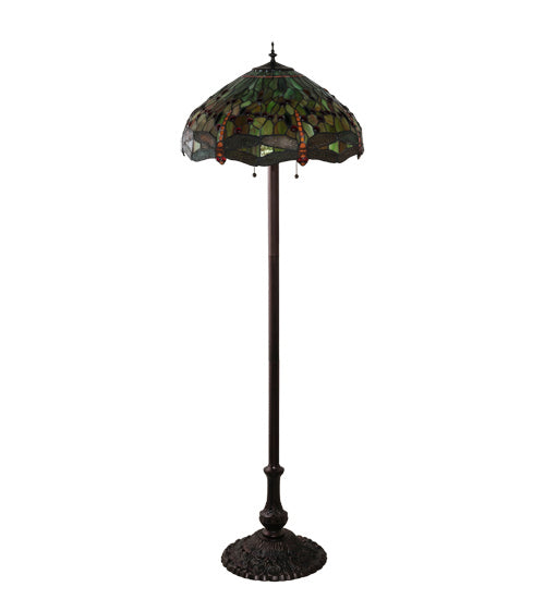 Meyda Tiffany 229131 Three Light Floor Lamp, Mahogany Bronze