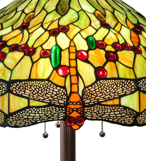 Meyda Tiffany 229131 Three Light Floor Lamp, Mahogany Bronze