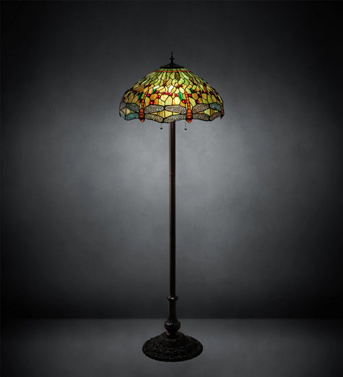 Meyda Tiffany 229131 Three Light Floor Lamp, Mahogany Bronze