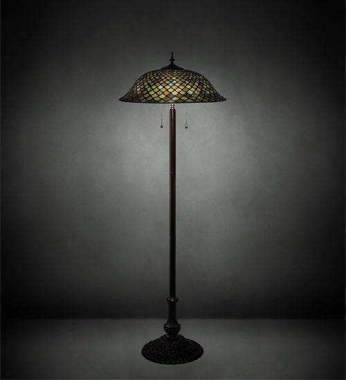 Meyda Tiffany 71245 Three Light Floor Lamp, Mahogany Bronze