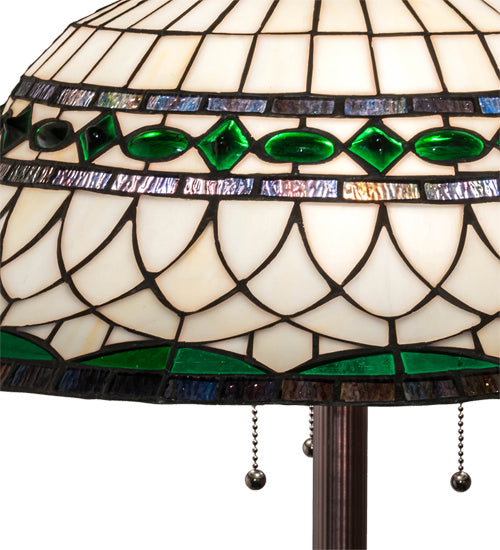 Meyda Tiffany 31975 Three Light Floor Lamp, Mahogany Bronze