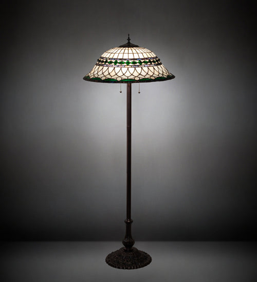 Meyda Tiffany 31975 Three Light Floor Lamp, Mahogany Bronze