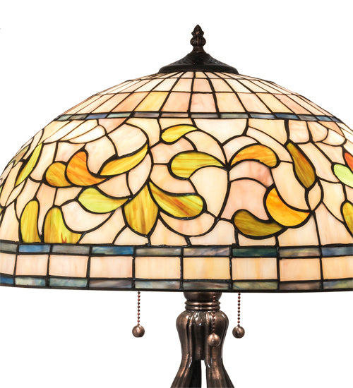 Meyda Tiffany 229126 Three Light Table Lamp, Mahogany Bronze