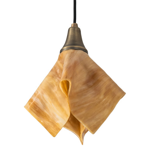Meyda Tiffany 158723 One Light Pendant, Antique Brass