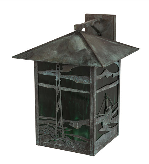 Meyda Tiffany 172099 One Light Wall Sconce, Verdigris