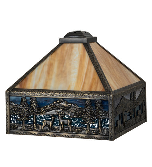Meyda Tiffany 19495 Shade, Craftsman Brown Hi-Lited