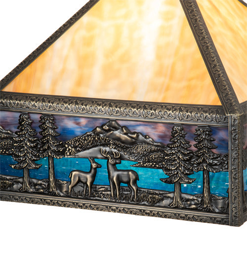 Meyda Tiffany 19495 Shade, Craftsman Brown Hi-Lited