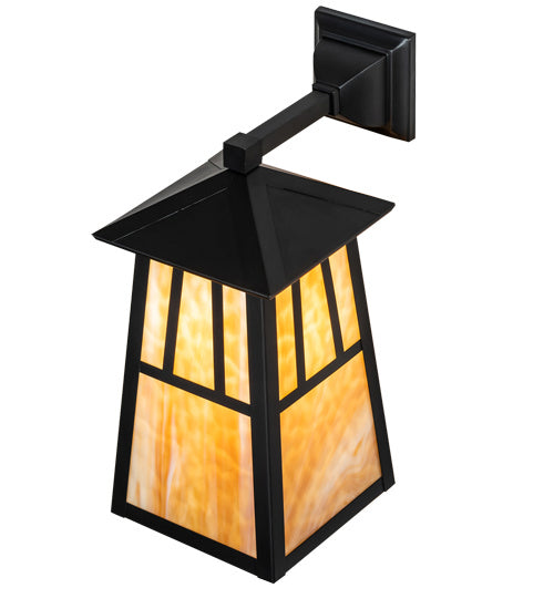 Meyda Tiffany 223780 One Light Wall Sconce, Craftsman Brown